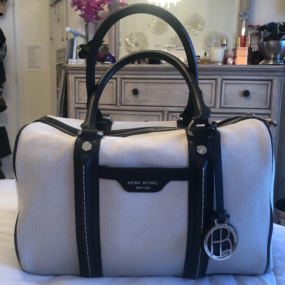 Henri Bendel Barrel Satchel Bag